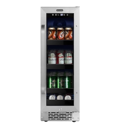 Whynter 12 inch Built-In 60 Can Undercounter Stainless Steel Beverage Refrigerator BBR-638SB